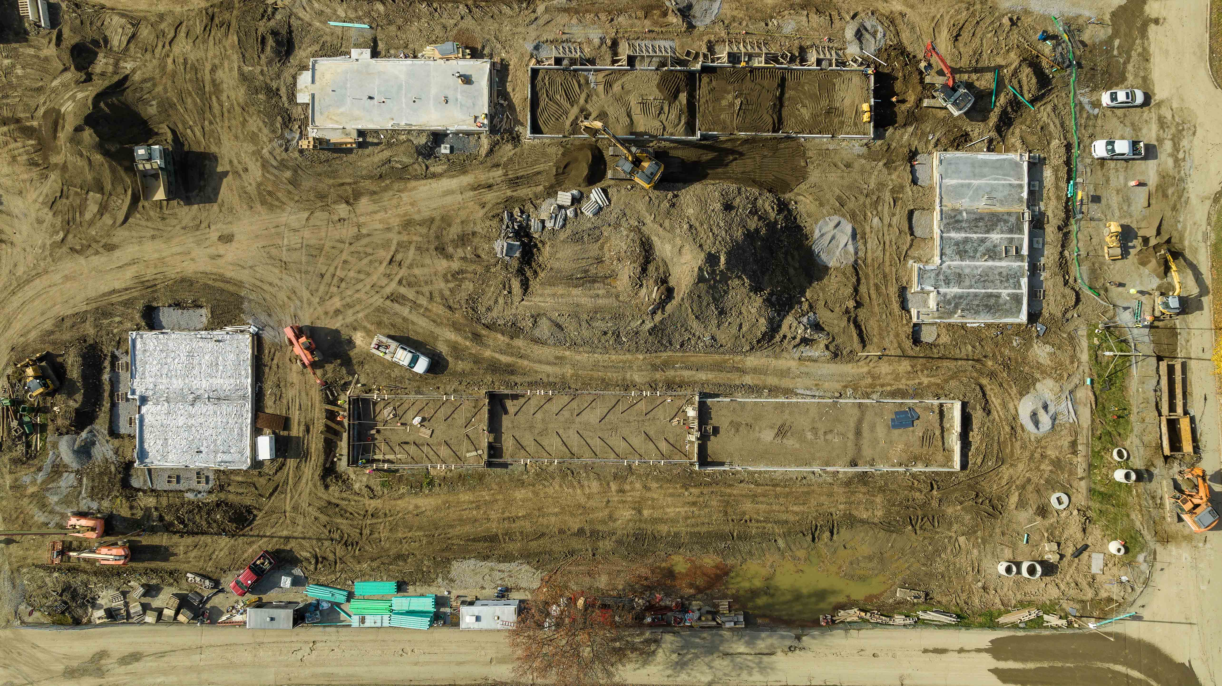 UAV view of construction project in Niskayuna, New York